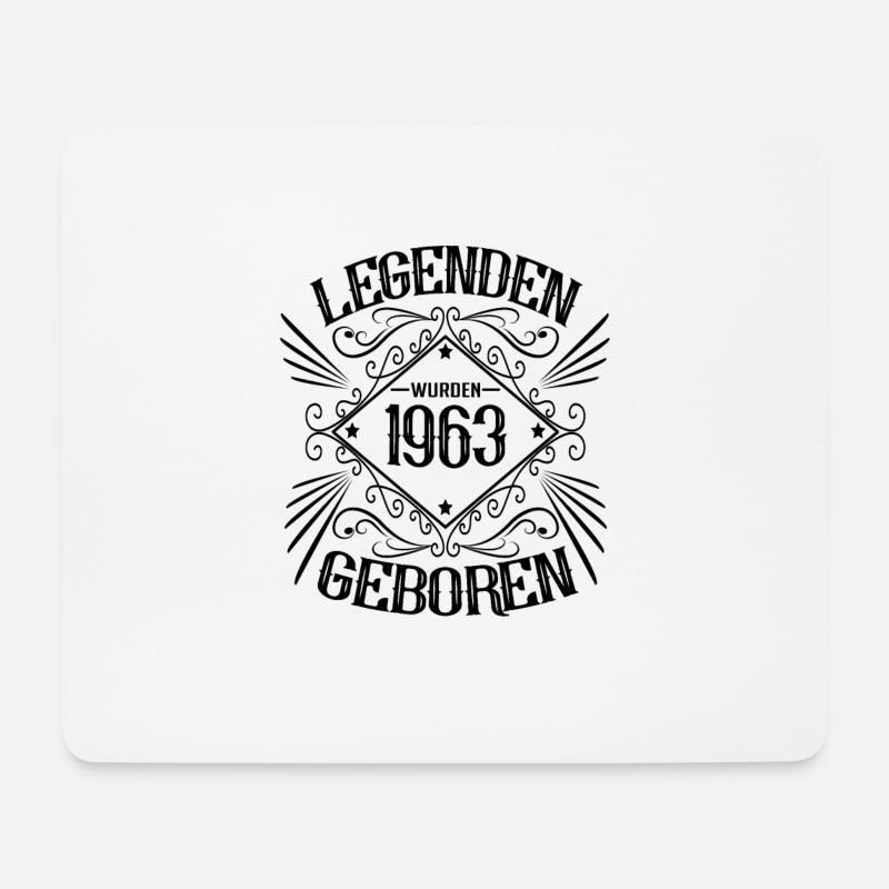 1963 Geburtstag Sprüche Legende - Mousepad (Querformat) - Weiß