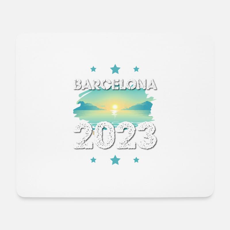 Barcelona 2023 - Mousepad (Querformat) - Weiß