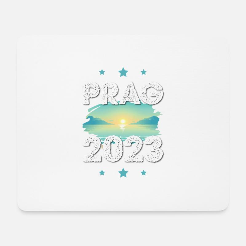 Prag 2023 - Mousepad (Querformat) - Weiß