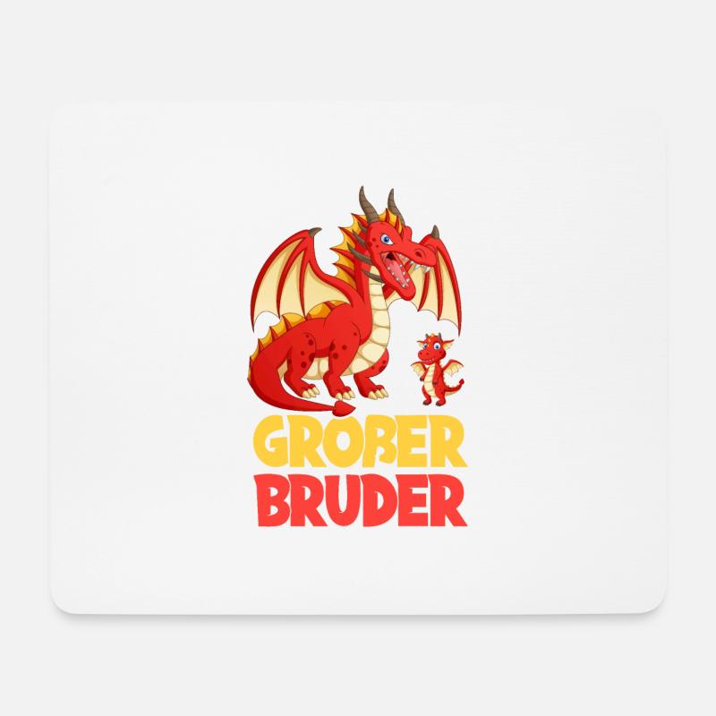 Großer Bruder 2024 Drache - Mousepad (Querformat) - Weiß