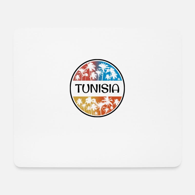 Tunisie Afrique Palmier Souvenir de vacances élégant - Tapis de souris (format paysage) - blanc