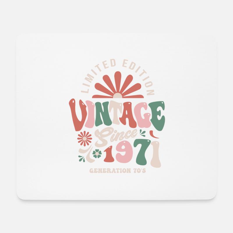 1971 Jubiläum Jahrgang 1971 - Mousepad (Querformat) - Weiß