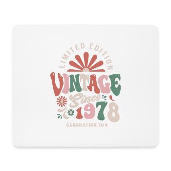 1978 Anniversaire 1978 vintage - Tapis de souris (format paysage) - blanc - Devant