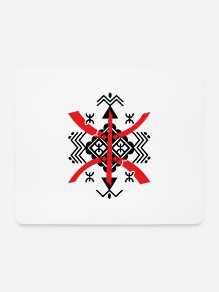 AMAZIGH sYMBOLE BERBERE Z IMAZIGHEN KABYL JEWEL - Mousepad (Querformat) - Weiß