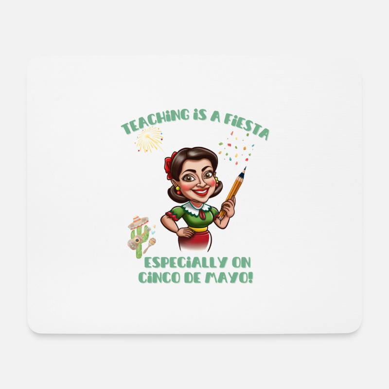 Lehrerin Cinco de mayo Fiesta Mexikanische Party - Mousepad (Querformat) - Weiß