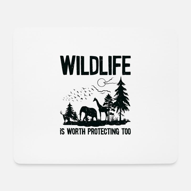 Welttierschutztag Tierschutz Wildlife Conservation - Mousepad (Querformat) - Weiß