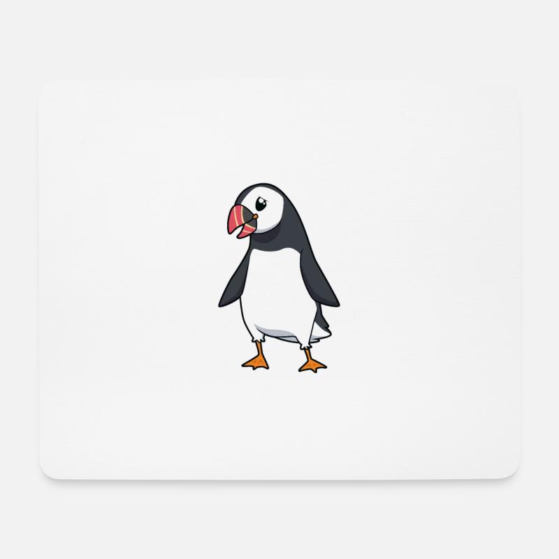 Kawaii Papageientaucher - Mousepad (Querformat) - Weiß