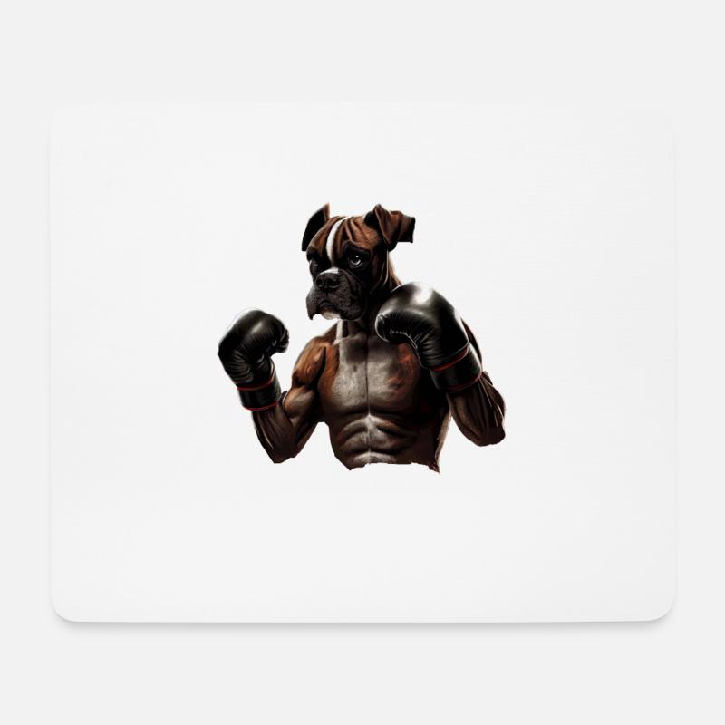 Boxer Hundebesitzer Hund Hunde Hunderasse Boxer - Mousepad (Querformat) - Weiß
