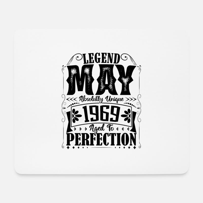 Mai 1969. Geburtstag Mai 1969. Geschenk Mai 1969. - Mousepad (Querformat) - Weiß
