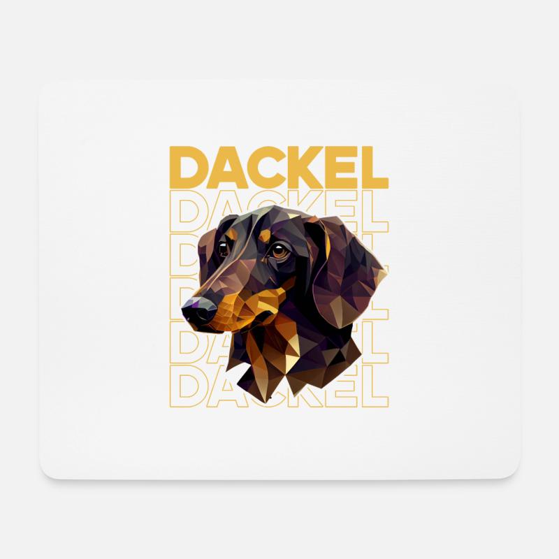 Rauhaardackel Dachshund Hund Hunde Welpe Dackel - Mousepad (Querformat) - Weiß