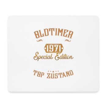 50 Geburtstag Oldtimer 1971 2021 - Mousepad (Querformat) - Weiß - Vorne