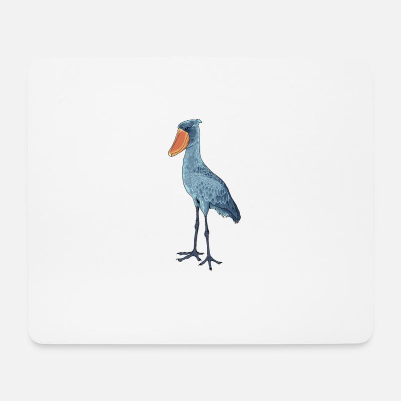Zeichnung eines Schuhschnabel - Mousepad (Querformat) - Weiß