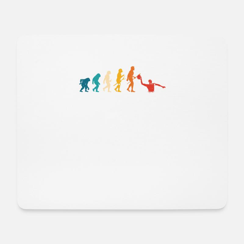 Wasserballtorwart Entwicklung des Menschen Sport - Mousepad (Querformat) - Weiß
