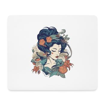 Femme rétro - Tapis de souris (format paysage) - blanc - Devant