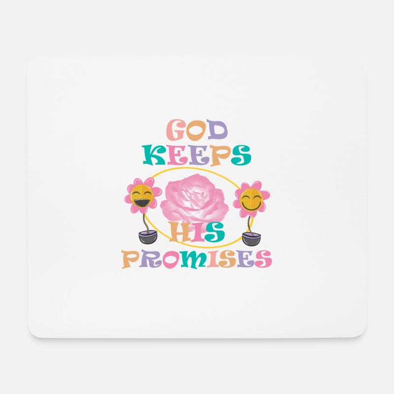 God Keeps His Promises 3 - Mouse Pad (horizontal) - white
