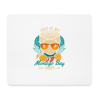 This is my Montego Bay Shirt Cool Retro Cat - Mouse Pad (horizontal) - white - Front
