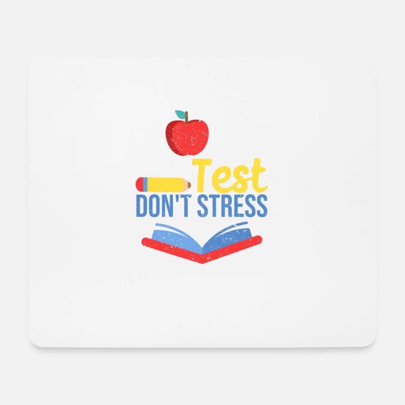 Rock The Test Kein Stress, gib dein Bestes Lehrer - Mousepad (Querformat) - Weiß
