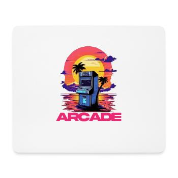 Game Over Arcade-Stil Retro Konsolen-Controller - Mousepad (Querformat) - Weiß - Vorne