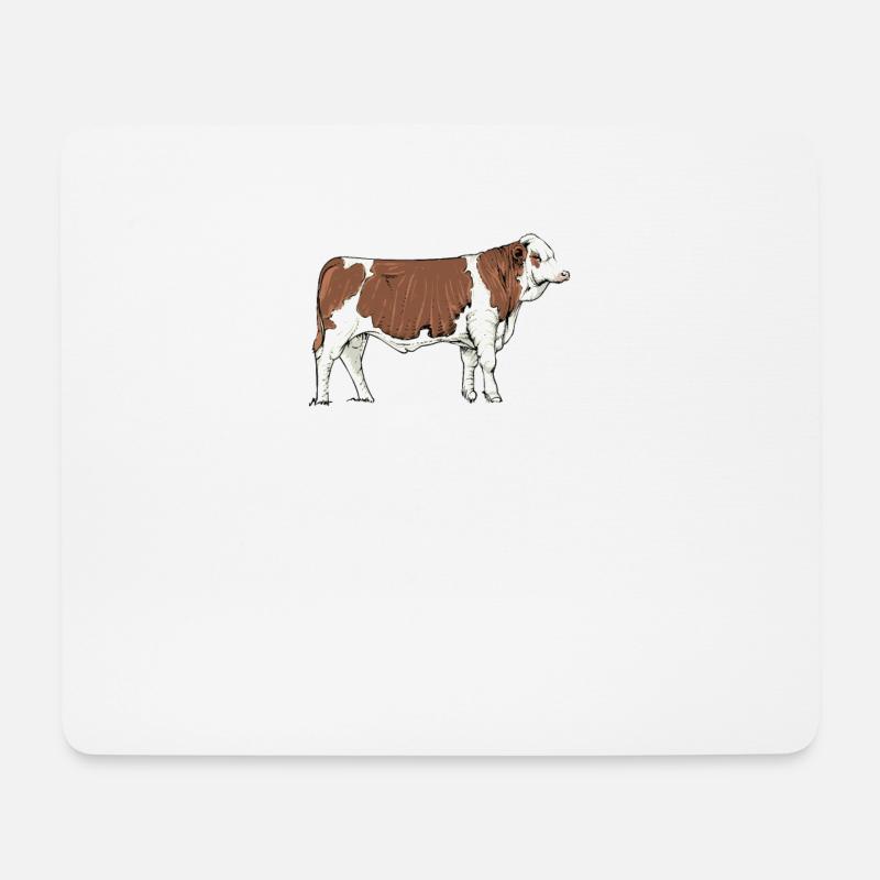 Fleckvieh I - Mousepad (Querformat) - Weiß