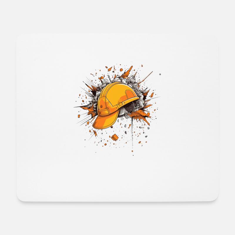 Bauleiter Bauarbeiter Kostüm Bauaurbeiterhelm Helm - Mousepad (Querformat) - Weiß