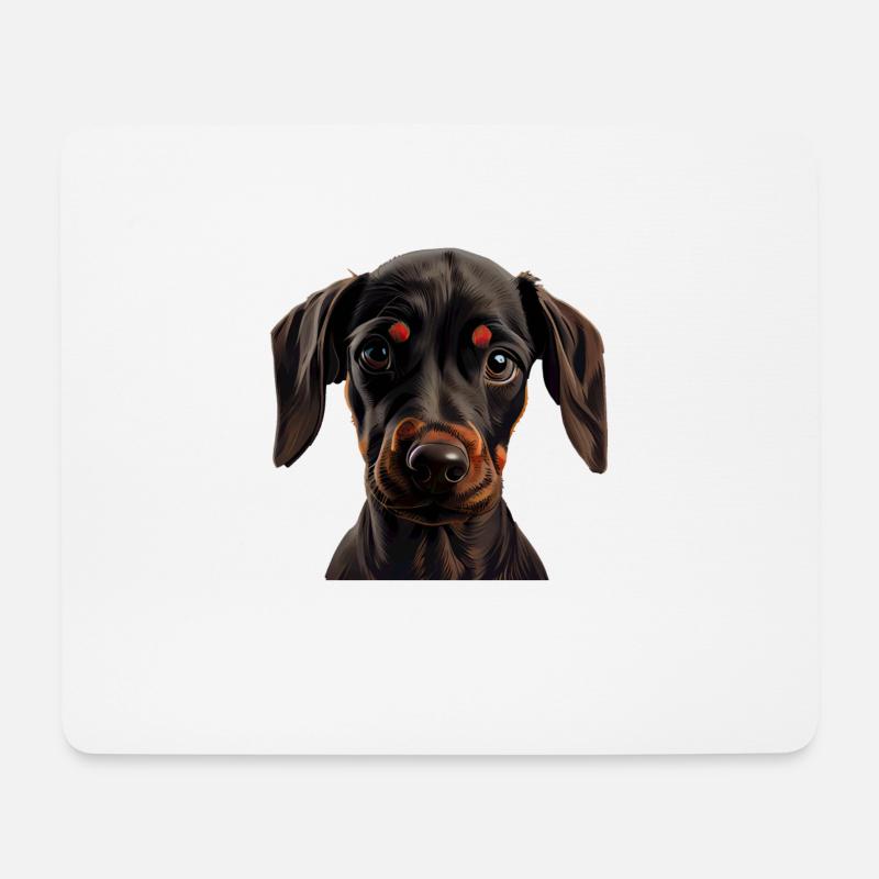 Dobermann Dobermänner Hund Hunde Welpe Dobermann - Mousepad (Querformat) - Weiß