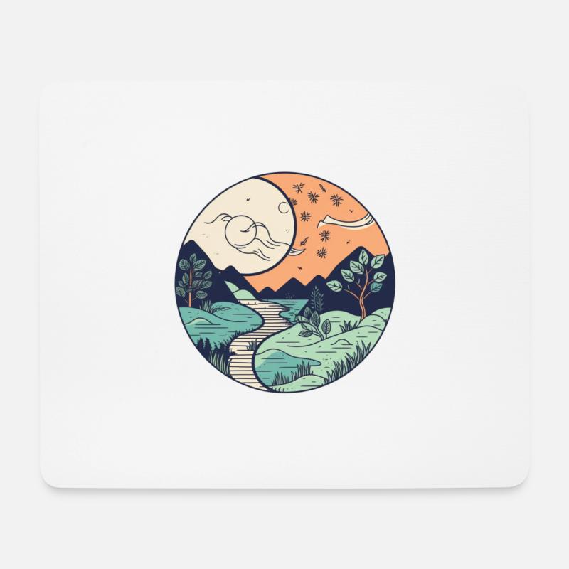 wundervolle Natur - Mousepad (Querformat) - Weiß