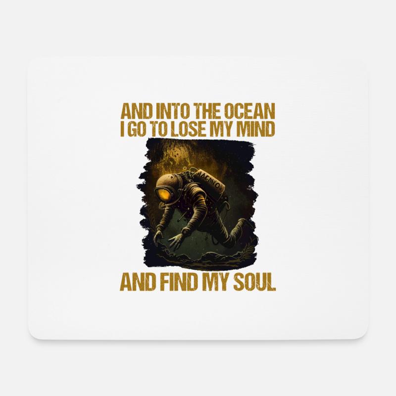 Tauchen Taucher Taucherin - Mousepad (Querformat) - Weiß