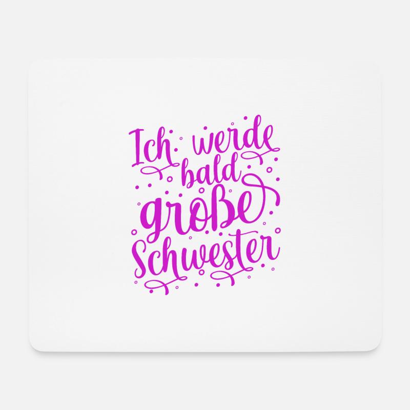 Ich werde große Schwester - Mousepad (Querformat) - Weiß