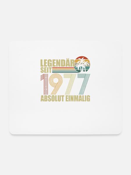 Legendär seit 1977 - Mousepad (Querformat) - Weiß