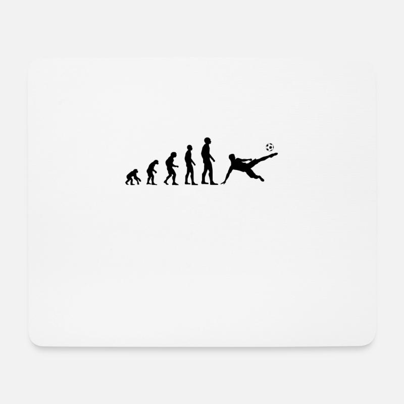 Evolution Fußball Mann Humor Fußball Kind Geschenk - Mousepad (Querformat) - Weiß
