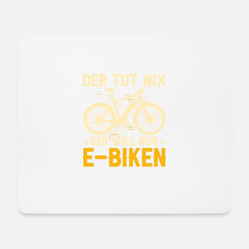 Der tut nix der will nur E-Biken E-Bike Elektrofah - Mousepad (Querformat) - Weiß