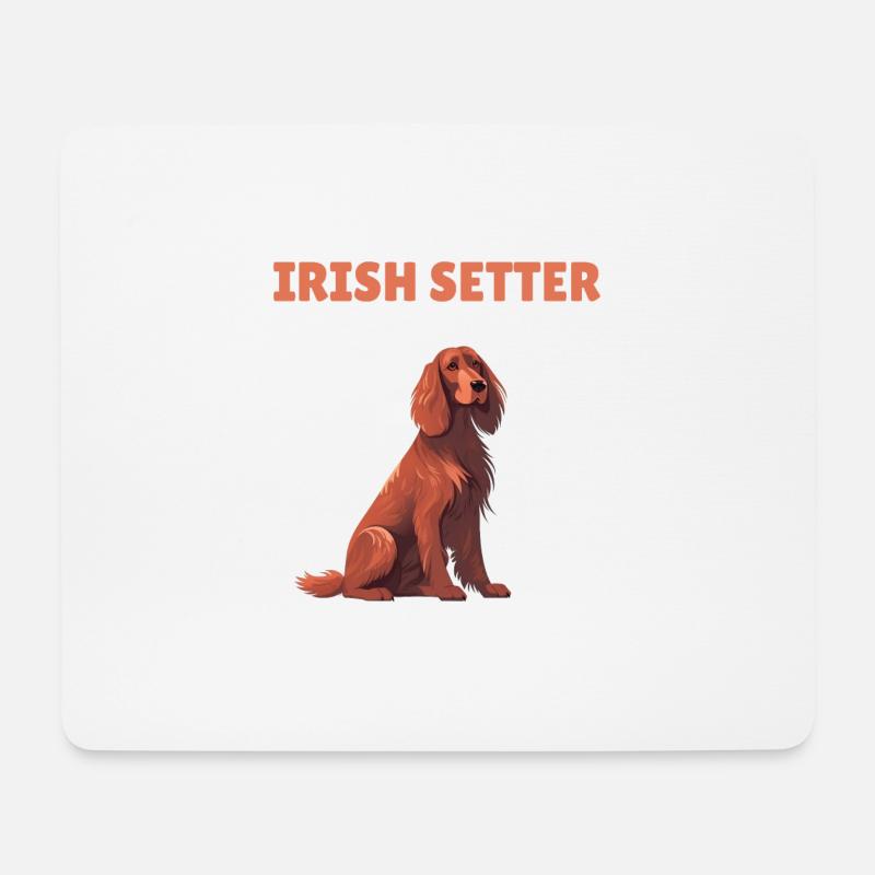 Hunde Erklärung Anatomy eines Irish Setter - Mousepad (Querformat) - Weiß