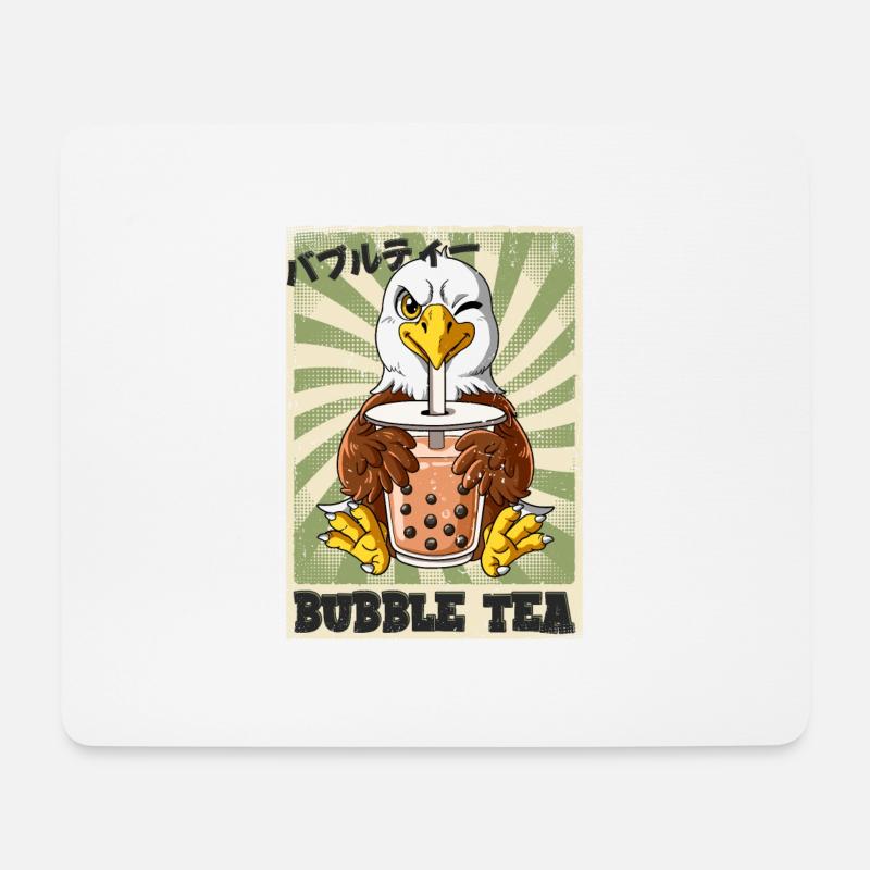 Boba Tea Adler Bubble Tea - Mousepad (Querformat) - Weiß