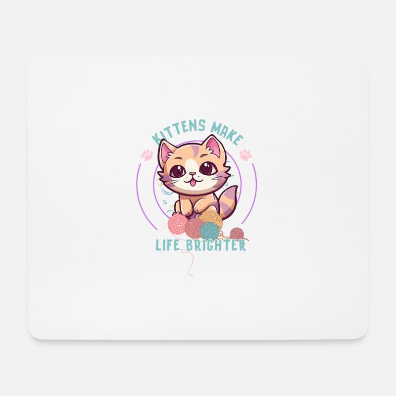 Cat - Mouse Pad (horizontal) - white
