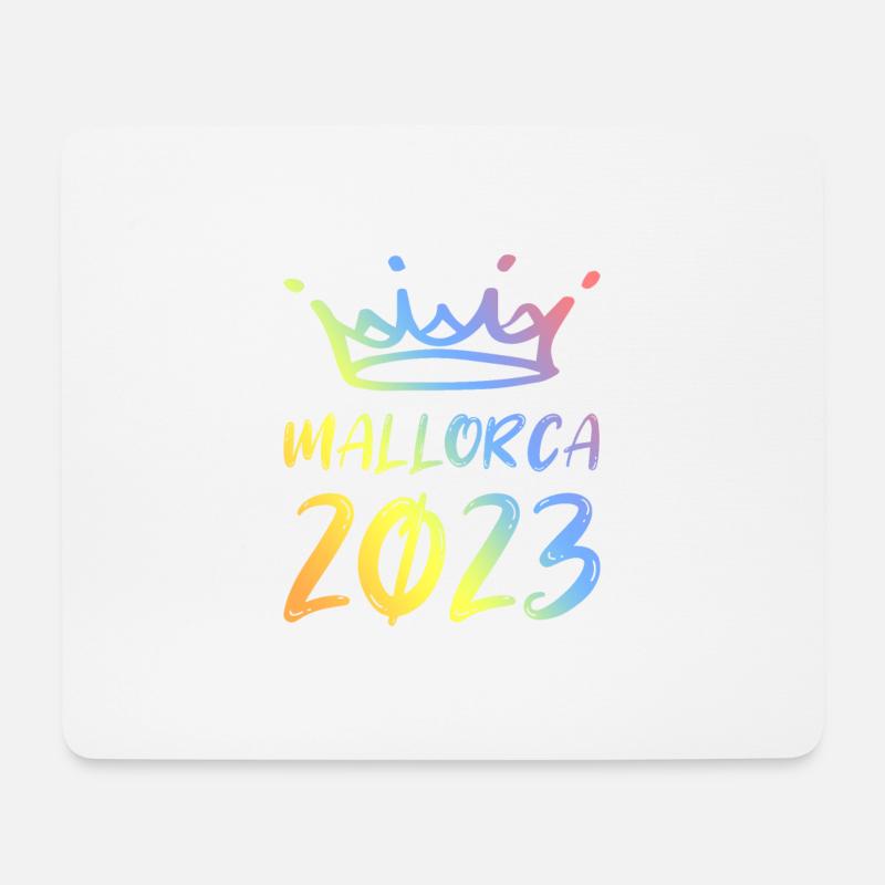 Mallorca 2023 - Mousepad (Querformat) - Weiß