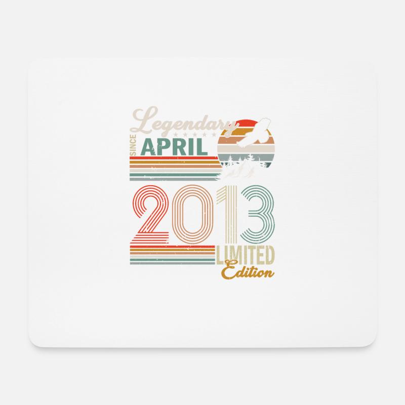 Vintage Retro Jubiläum April 2013 - Mousepad (Querformat) - Weiß