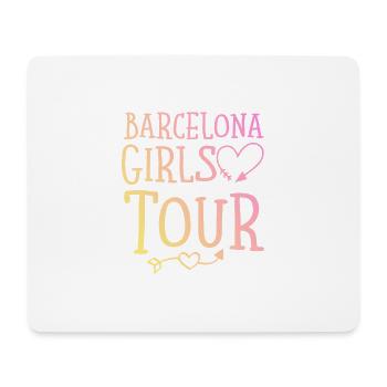 Barcelona Girls Tour - Tapis de souris (format paysage) - blanc - Devant