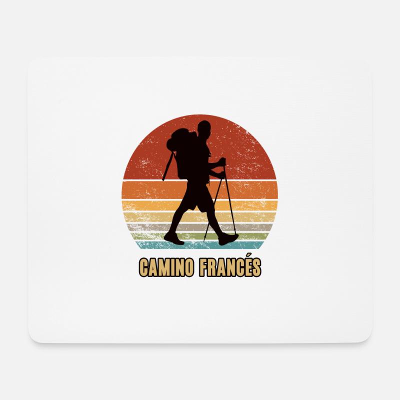 Camino Francés Jakobsweg Pilgern Pilger Reise - Mousepad (Querformat) - Weiß