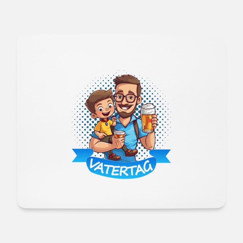 Mein erster Vatertag - Mousepad (Querformat) - Weiß
