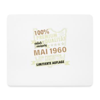 63. Geburtstag Mai Jahrgang 1960 Geschenkidee - Mousepad (Querformat) - Weiß - Vorne