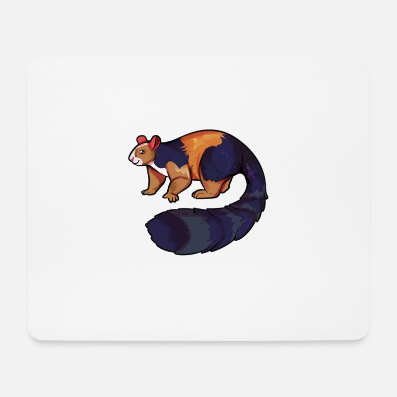 Zeichnung eines Riesenhörnchens - Mousepad (Querformat) - Weiß