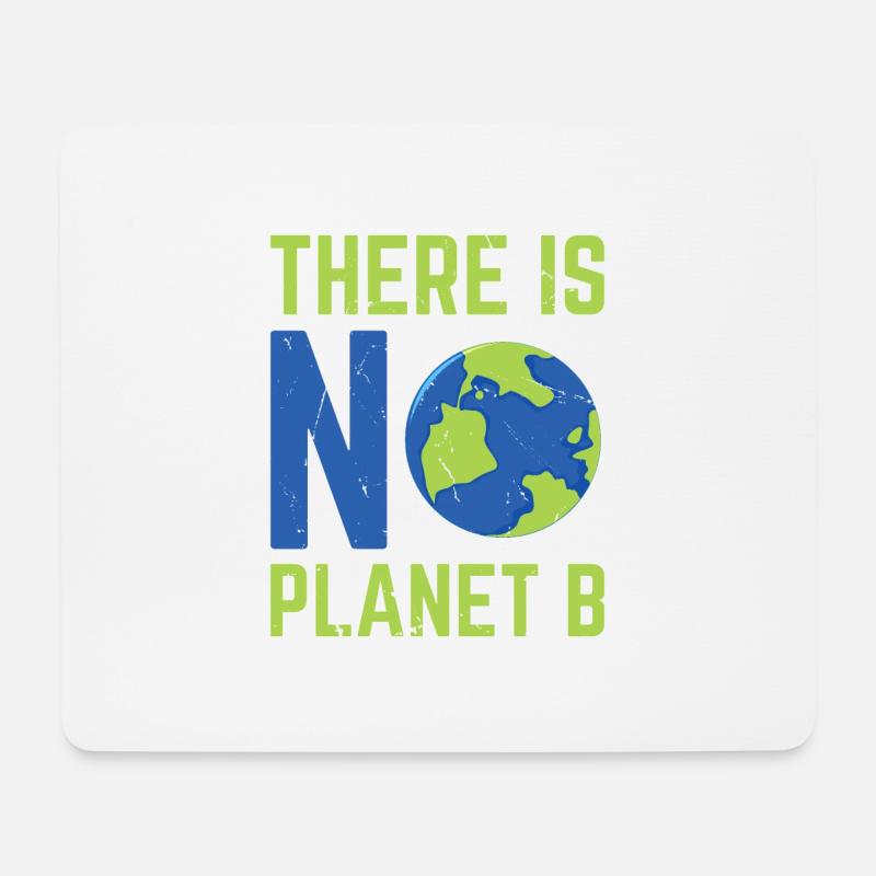 There is no Planet B - Mousepad (Querformat) - Weiß