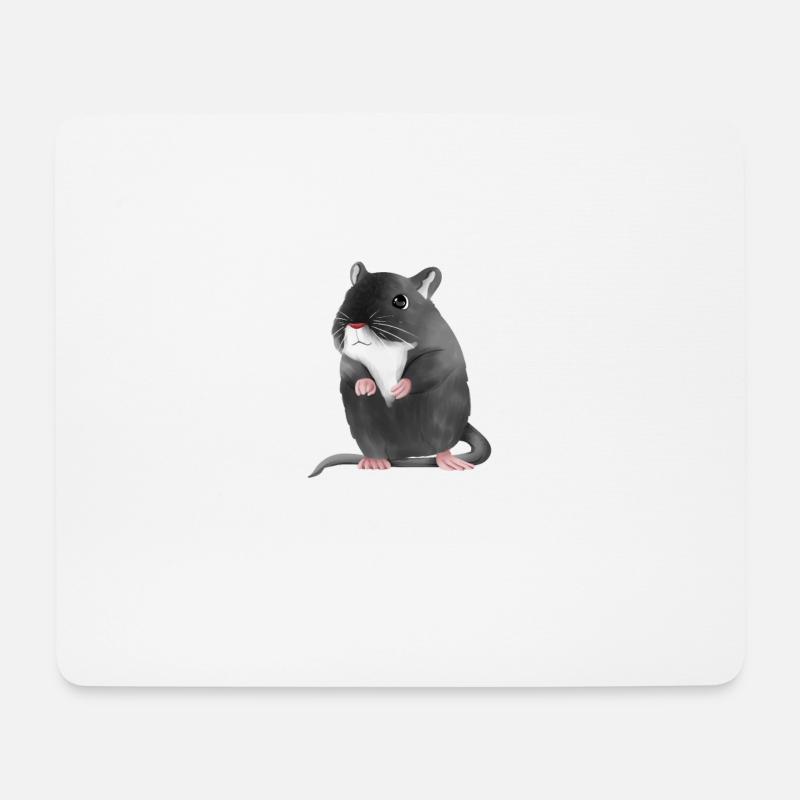 Zeichnung einer Wüstenrennmaus - Mousepad (Querformat) - Weiß