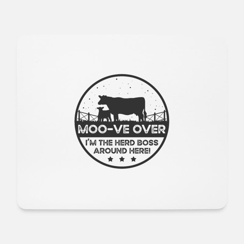 Moo -ve Über Kuh - Dexter - Mousepad (Querformat) - Weiß