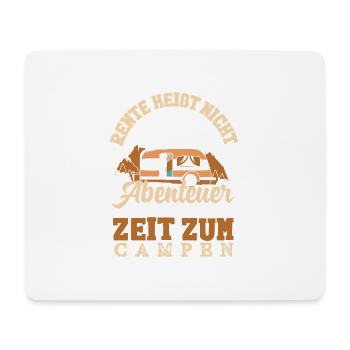 Rente heißt Zeit zum Campen - Mousepad (Querformat) - Weiß - Vorne