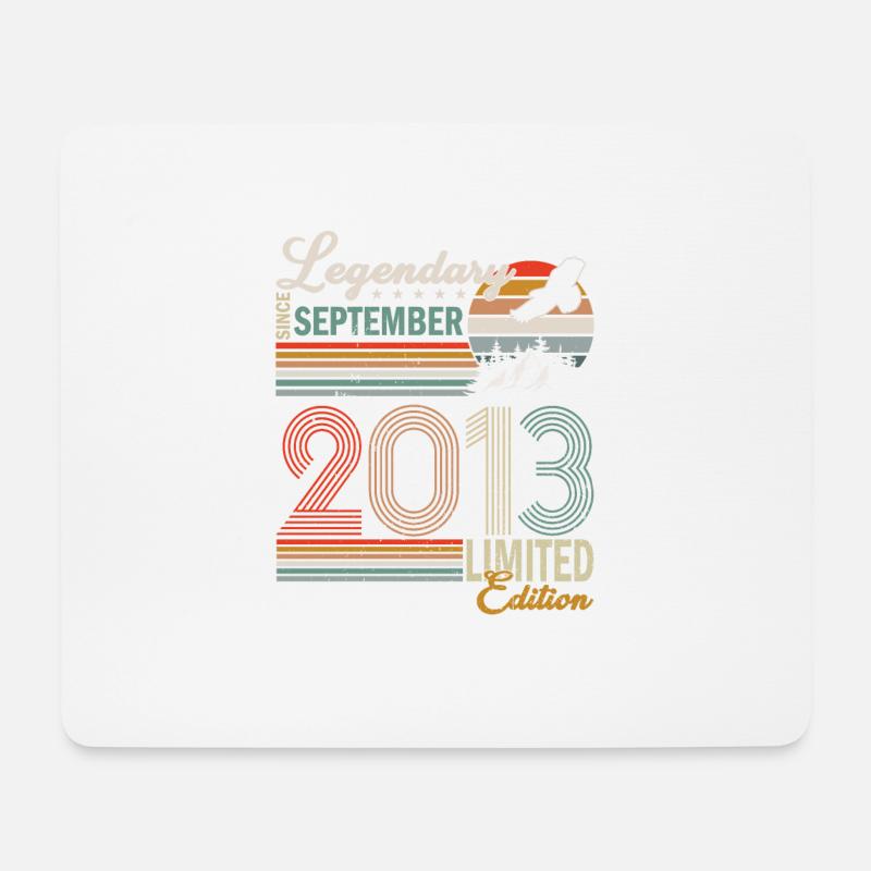 Septembre 2013 anniversaire 2013 Septembre - Mousepad (Querformat) - Weiß
