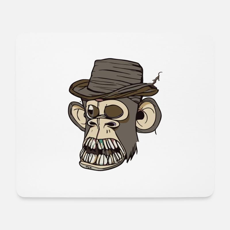 Monkey - Mouse Pad (horizontal) - white