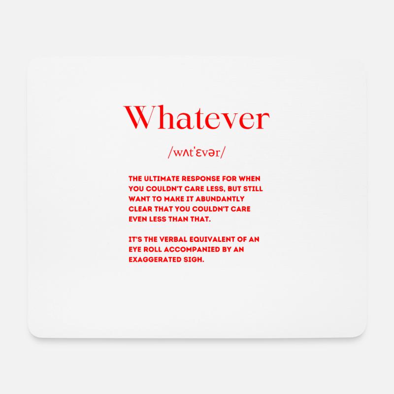 Was auch immer Definition Englisch - Mousepad (Querformat) - Weiß