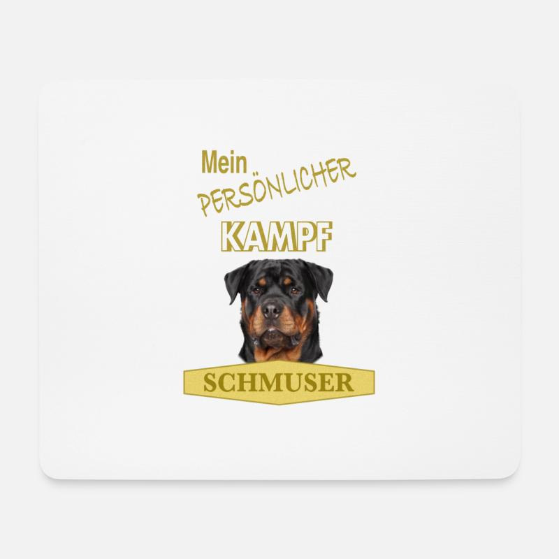 Mein persönlicher Kampfschmuser - Rottweiler - Mousepad (Querformat) - Weiß