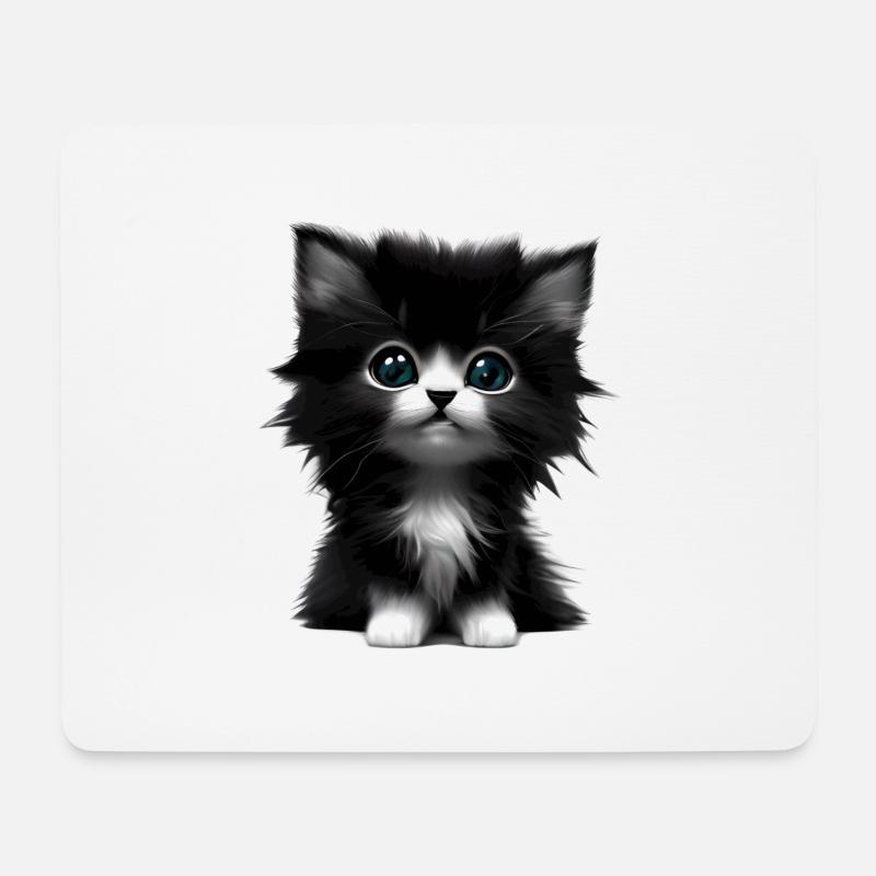 Katze Haustier Katzenbesitzer Hauskatze Kätzchen - Mousepad (Querformat) - Weiß